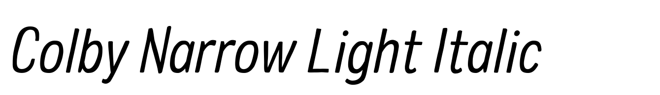 Colby Narrow Light Italic